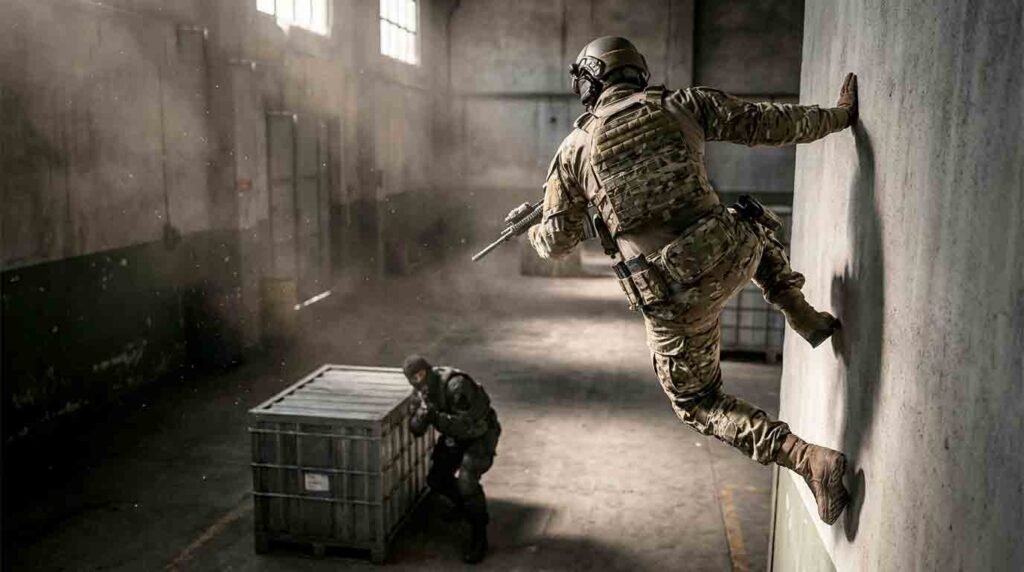 Wall running: mechanika ir pagrindinės technikos (wall running)